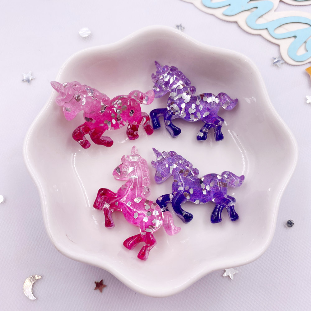 Paradise Jewelry & Watches Llc - 6 STKS Kleurrijke Hars Glitter 3D