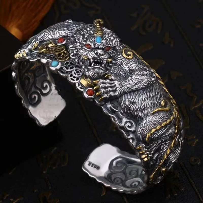 Cuff Bangle Bracelet - Lucky Bixie Tijger Armband Natuurlijke Sieraden