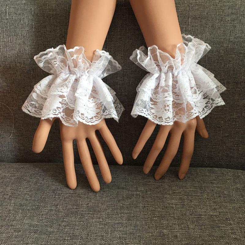 Cuff Bangle Bracelet - Lolita Handschoenen met korte handmouwen Steampunk