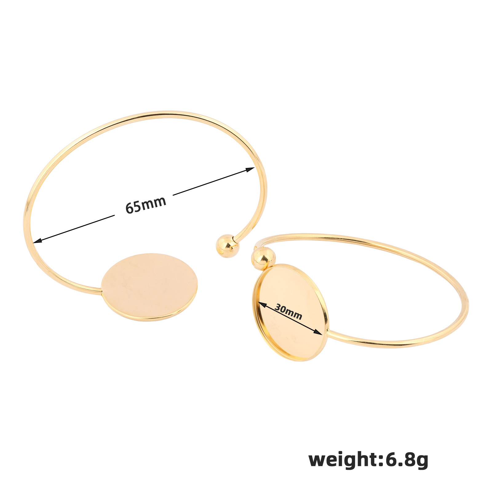 2 stuks geschikt voor 30 mm ca - Cuff Bangle Bracelet recensie en prijs