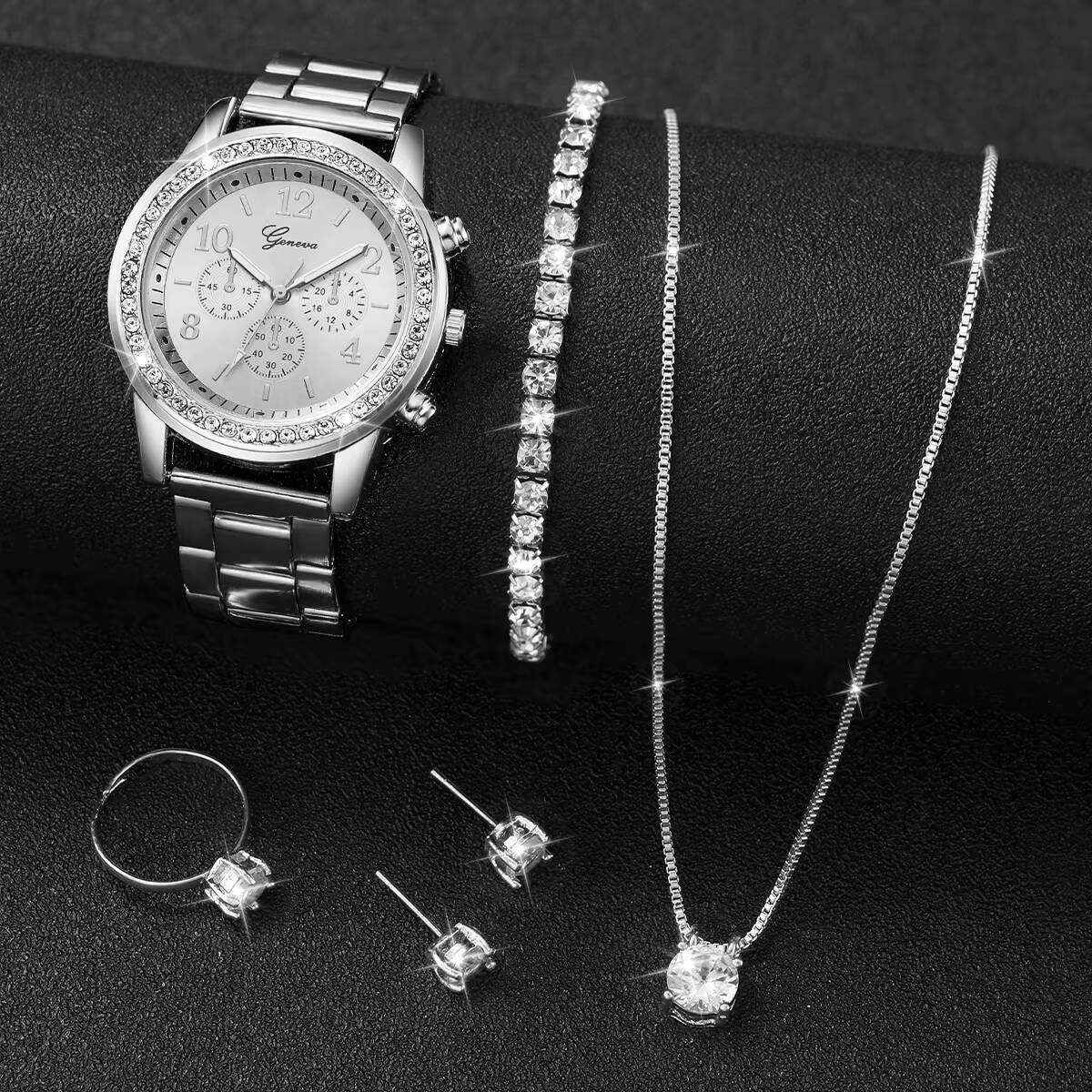 6 stks/set mode strass damesho - Jewelry Box Watches Bracelets recensie en prijs