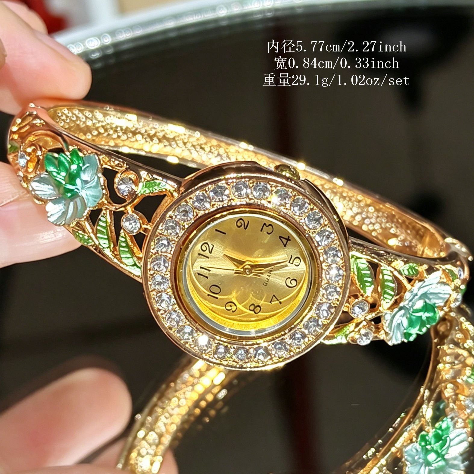 Vintage gouden emaille bloemen - Vintage Jewelry Watches Women recensie en prijs