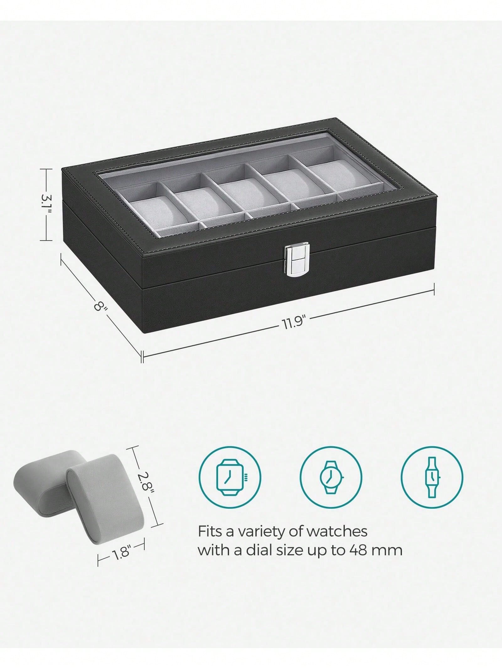 12-vakjes afsluitbare horloged - Jewelry Box Watches Bracelets recensie en prijs