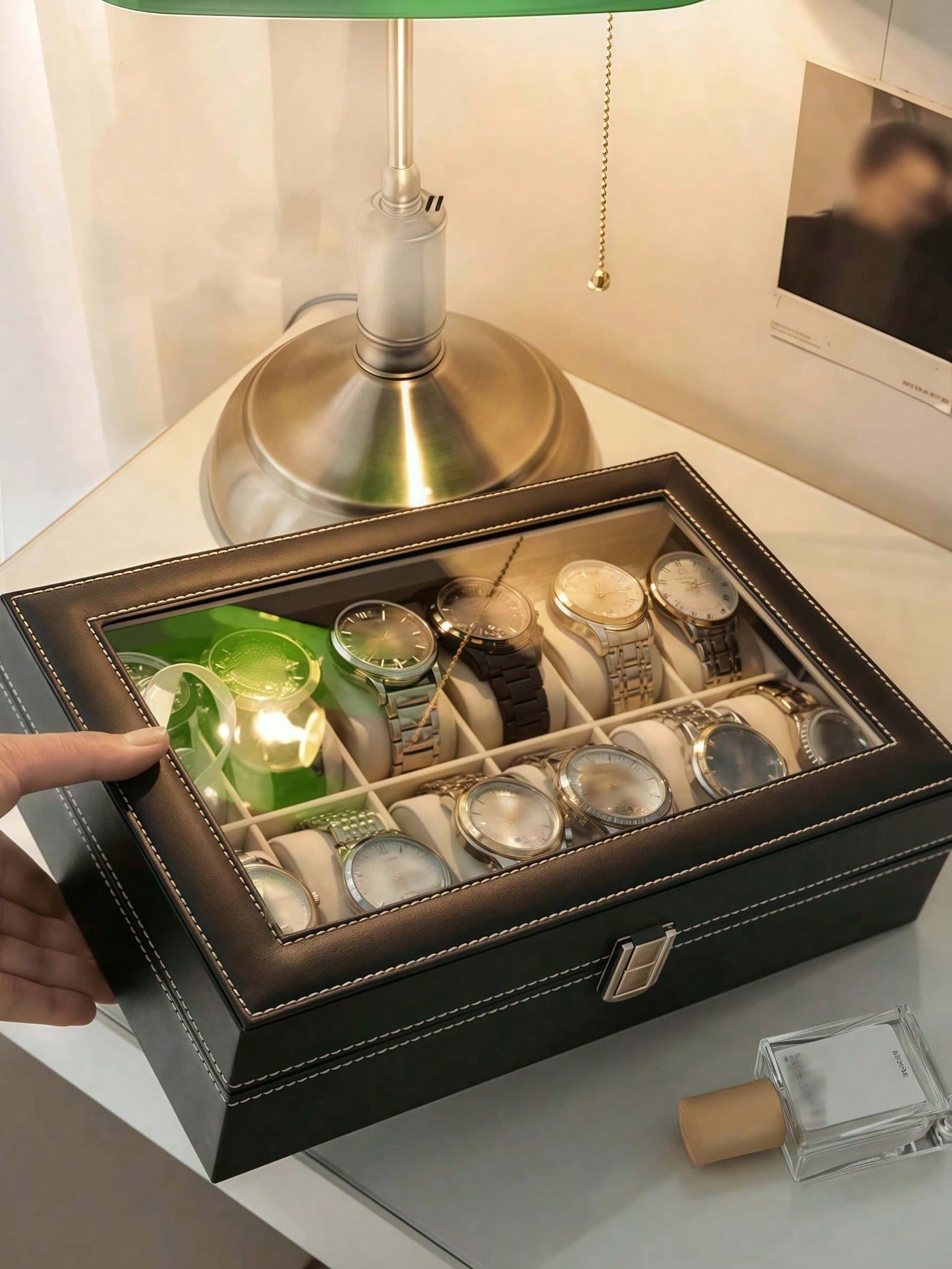 Leren horlogedoos met slot, gr - Jewelry Box Watches Bracelets recensie en prijs