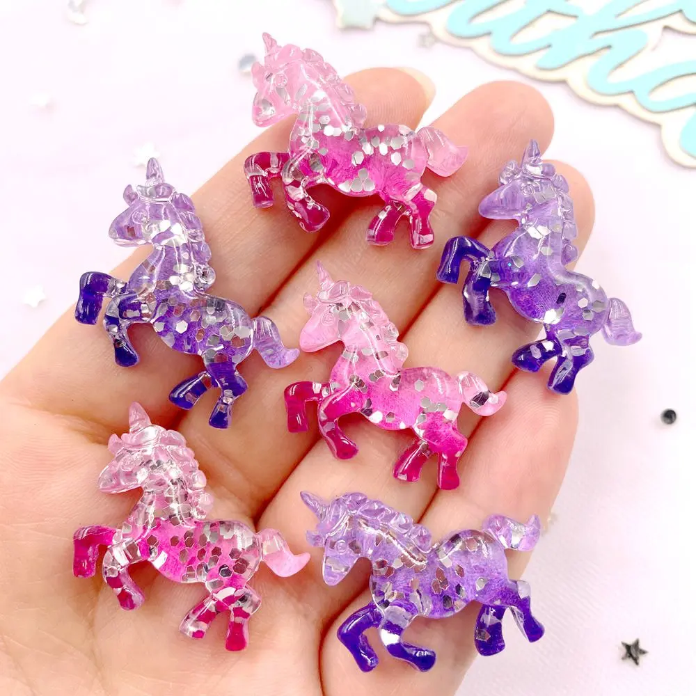 6 STKS Kleurrijke Hars Glitter - Paradise Jewelry & Watches Llc recensie en prijs