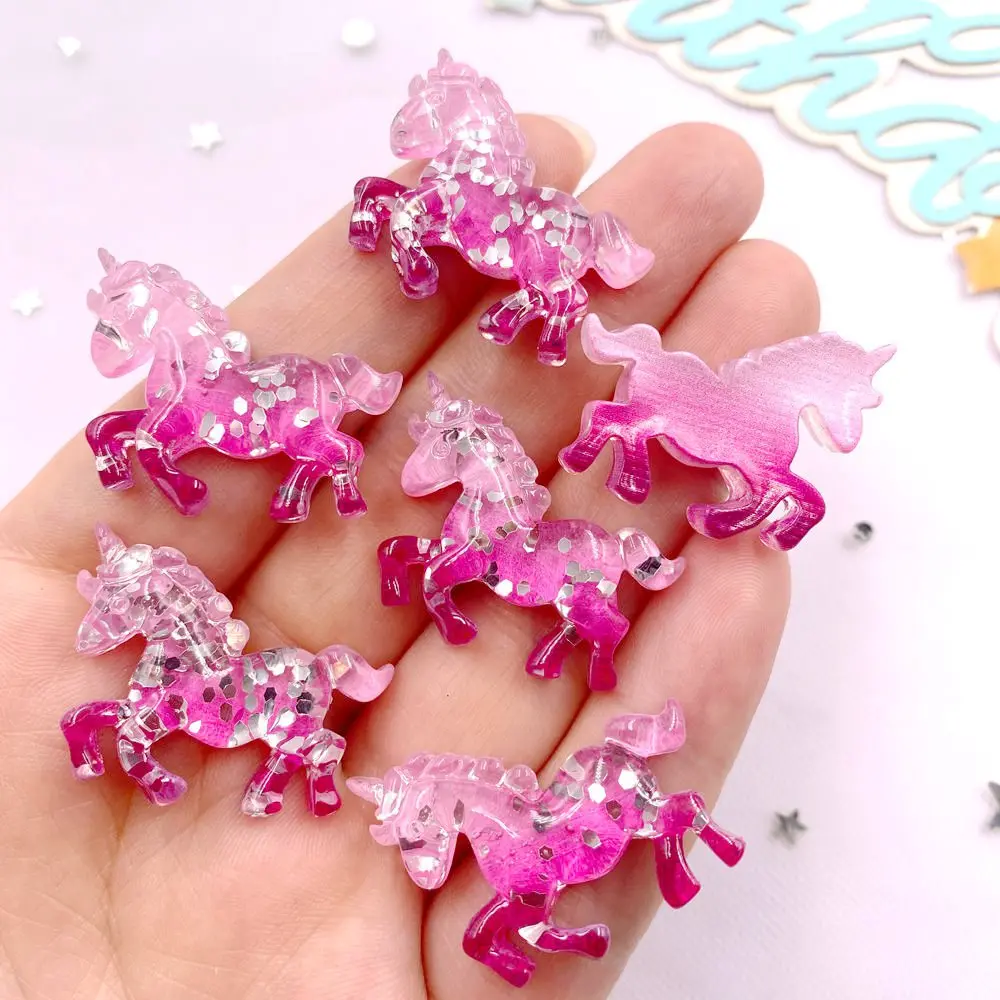 6 STKS Kleurrijke Hars Glitter - Paradise Jewelry & Watches Llc recensie en prijs