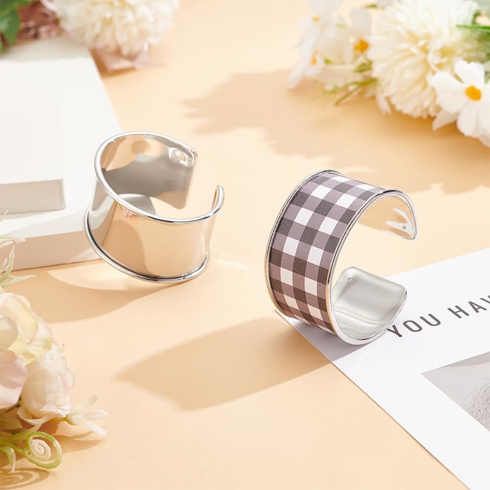 2 stks Platina Gegroefde Armba - Cuff Bangle Bracelet recensie en prijs