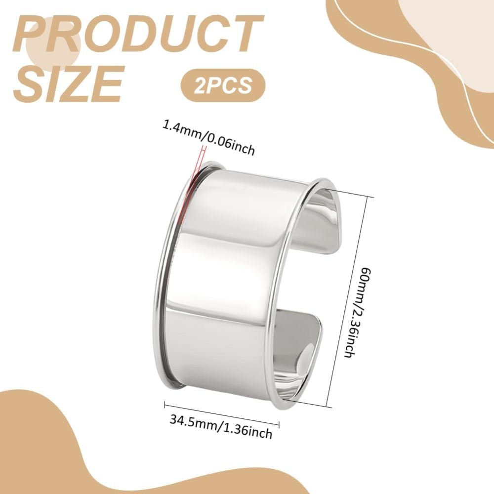 2 stks Platina Gegroefde Armba - Cuff Bangle Bracelet recensie en prijs