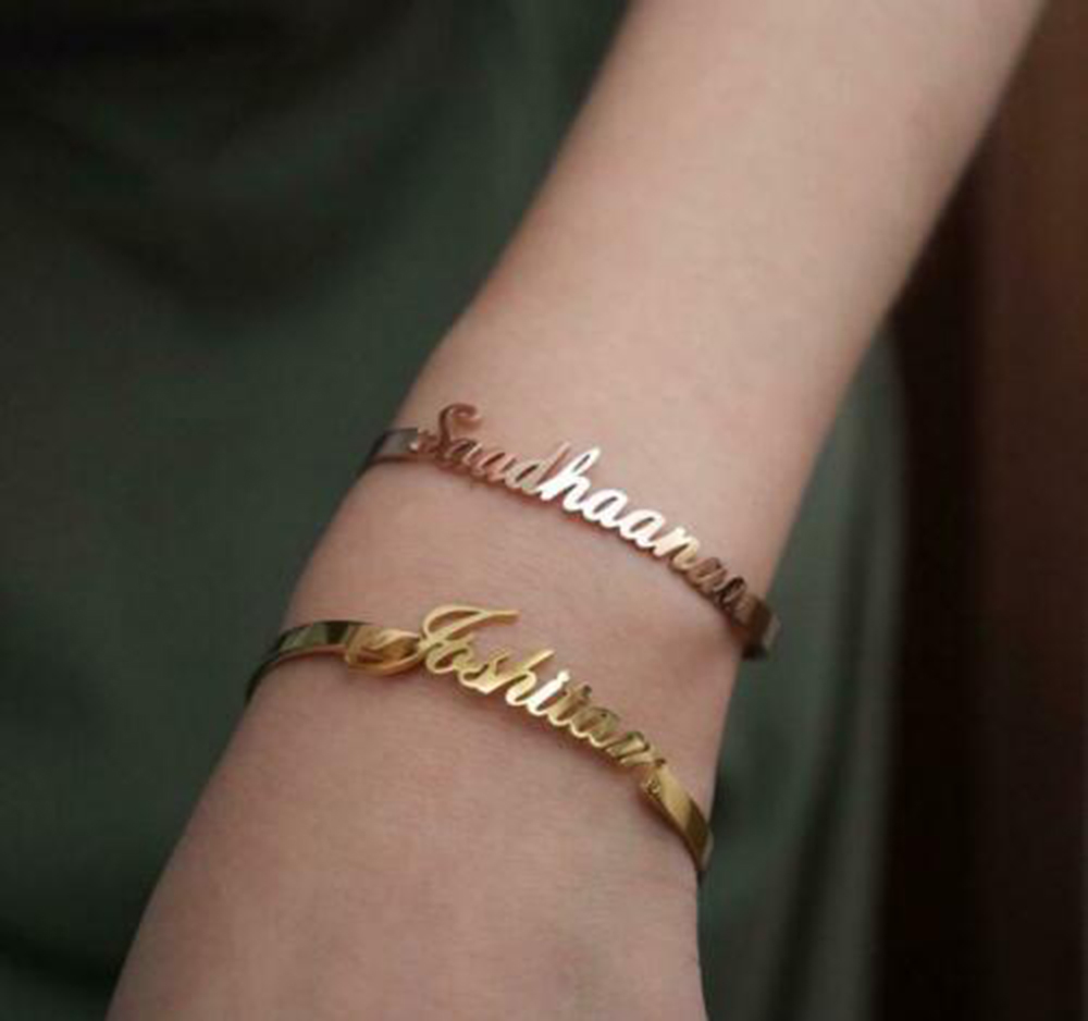 Gepersonaliseerde Aangepaste N - Cuff Bangle Bracelet recensie en prijs